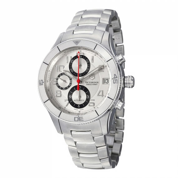 Victorinox Swiss Army 241191 Ambassador Clous de Paris Chronograph White Dial Bracelet Watch Hunter Watch Reviews Photos and Articles