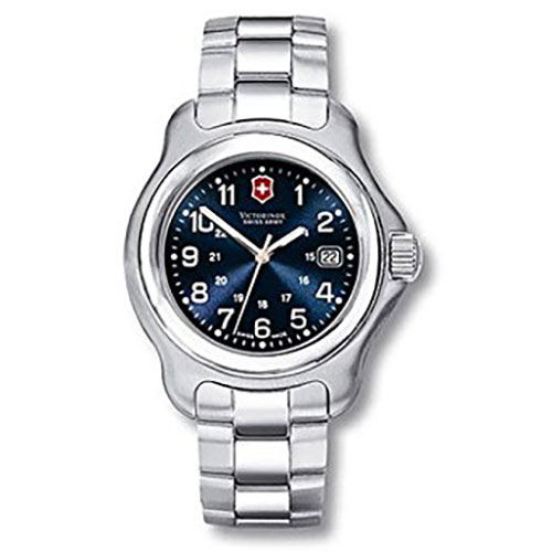 victorinox men's chronograph officer stainless steel bracelet watch 42mm