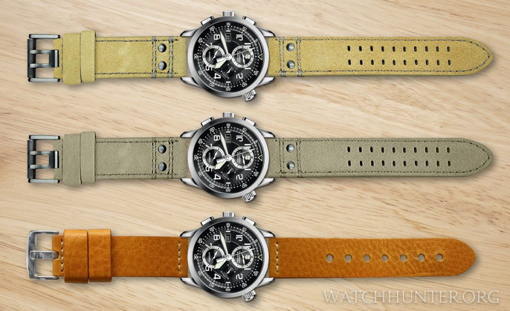 Victorinox Swiss Army Airboss Mach 8 on digital leather watch bands