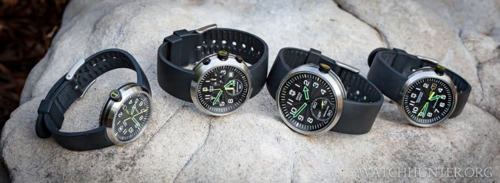 A family portrait of Victorinox Swiss Army SeaPlane watches