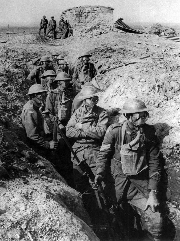 World War I soldiers. The one in front has a wristwatch. Photo: Wikipedia