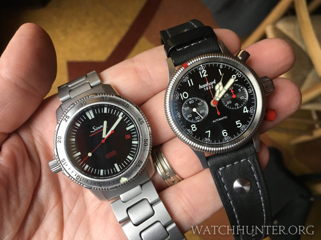 German brands like Sinn and Hanhart were represented