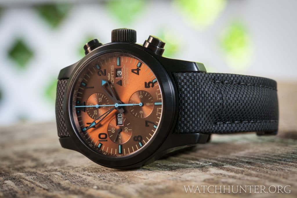 Fortis Blue Horizon Limited Edition watch with brown sunburst dial
