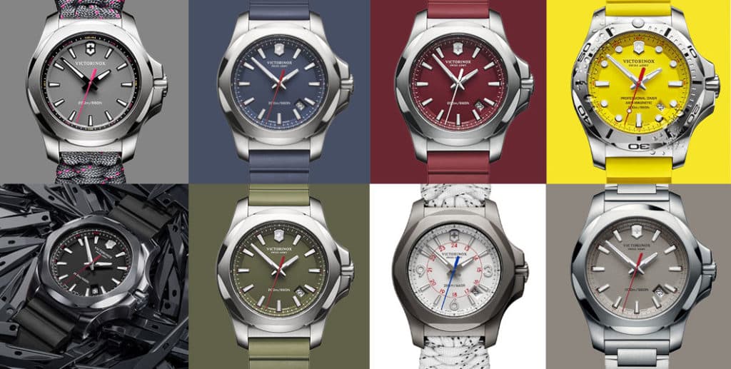 Some of the Victorinox Swiss Army INOX color variations. Photos: Victorinox