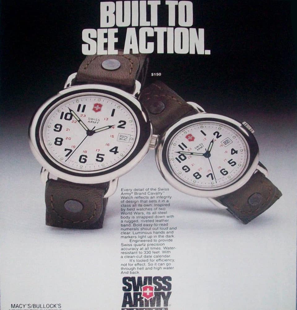 Victorinox Swiss Army Cavalry ad from 1995