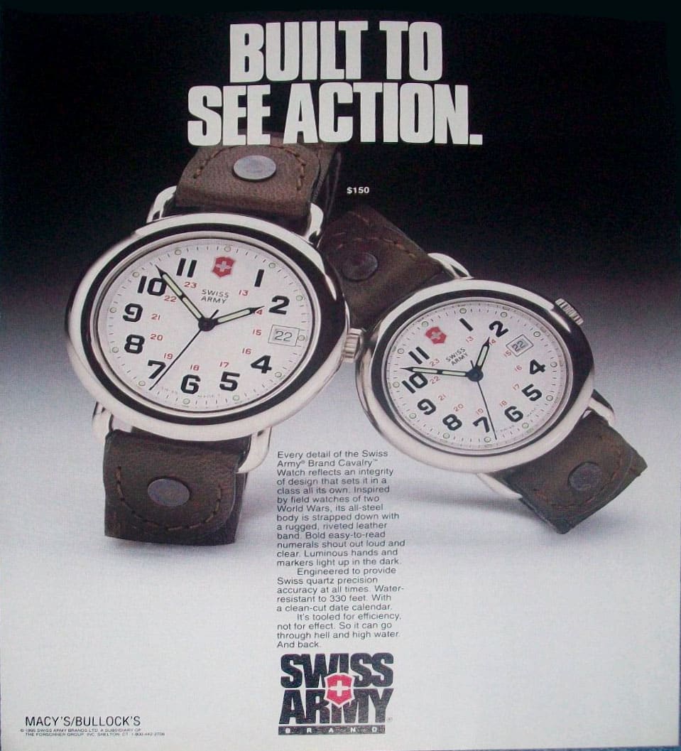 Victorinox Swiss Army Cavalry ad from 1995
