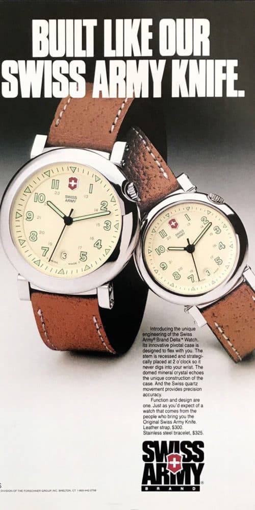 Victorinox Swiss Army Delta Watch ad from 1993