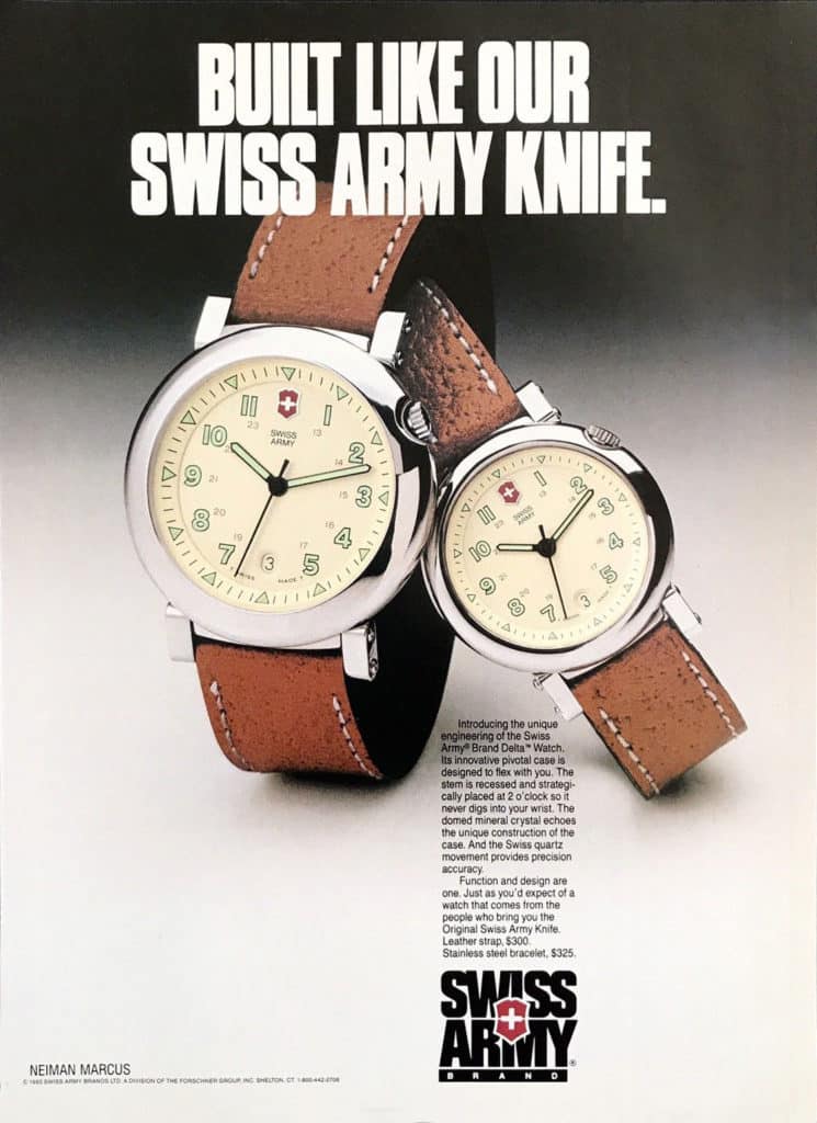 Victorinox Swiss Army Delta Watch ad from 1993