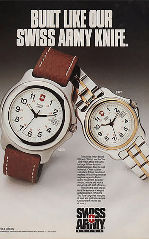 Victorinox Swiss Army Officer's Two-Tone Watch ad from 1993