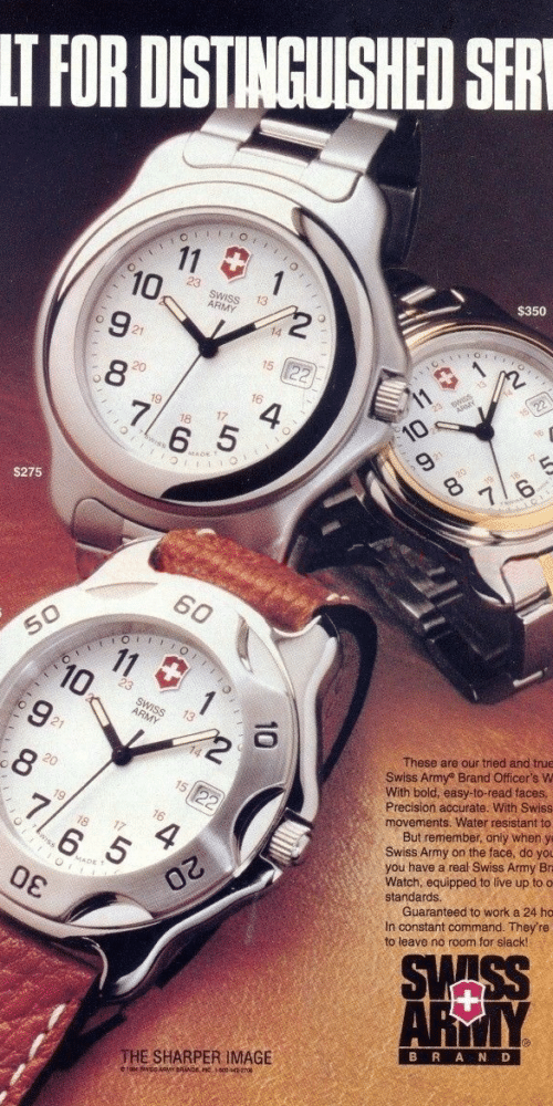 Victorinox Swiss Army Officer's Watch ad circa 1990s