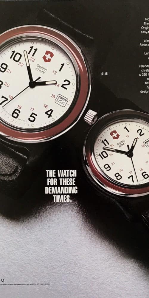 Victorinox Swiss Army Original Watch ad from 1993