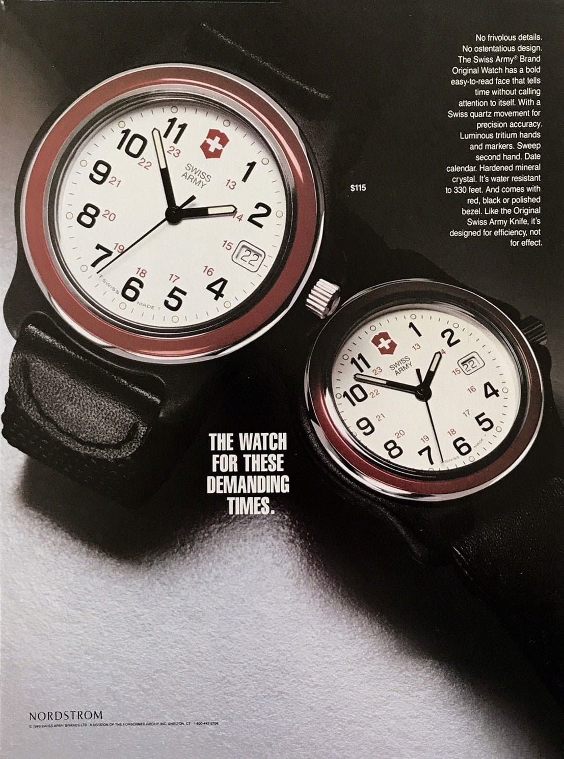 Victorinox Swiss Army Original Watch ad from 1993