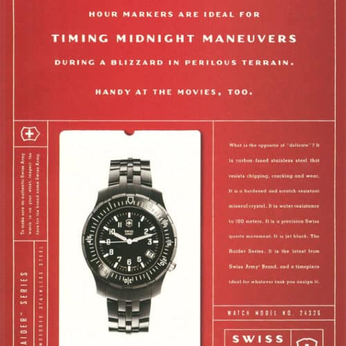 Victorinox Swiss Army Raider Watch 24326 ad circa 1998