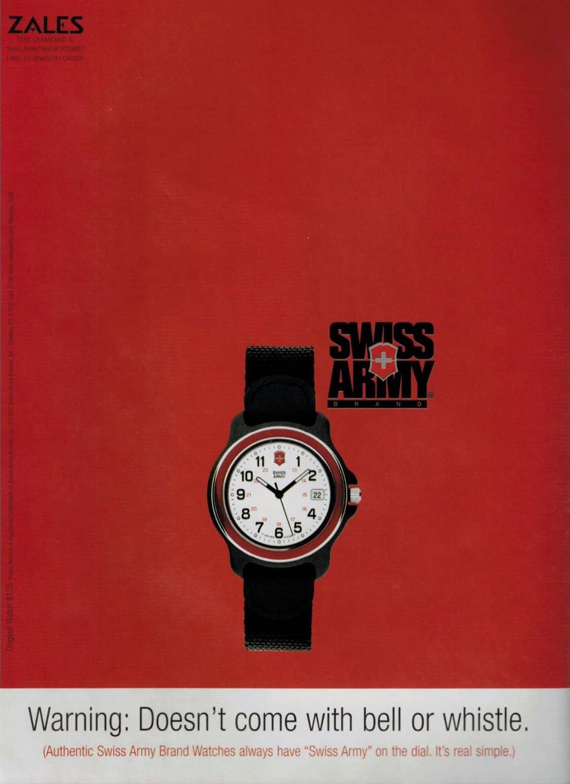 Victorinox Swiss Army Cavalry Watch ad from 1997