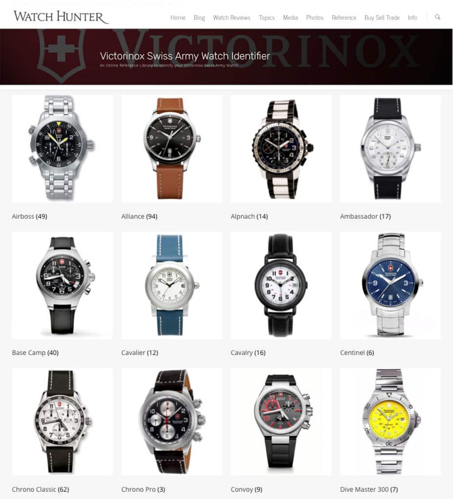 Victorinox Swiss Army Watch Identifier and Database on Watchhunter.org