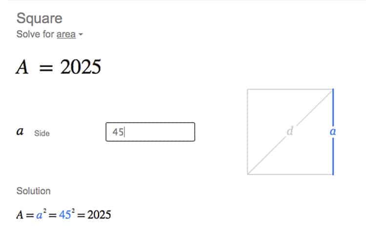 square area formula