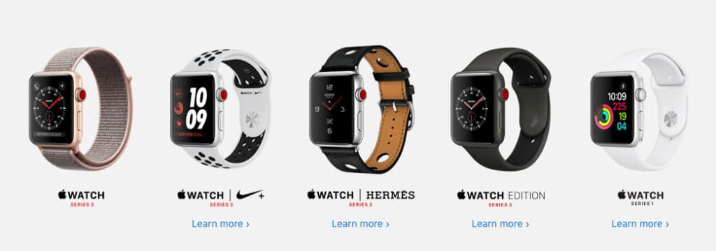 A few of the complications for Apple watch can be seen on their website