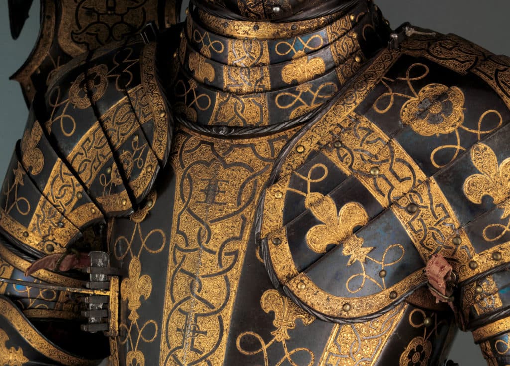 Ancient engraved armor