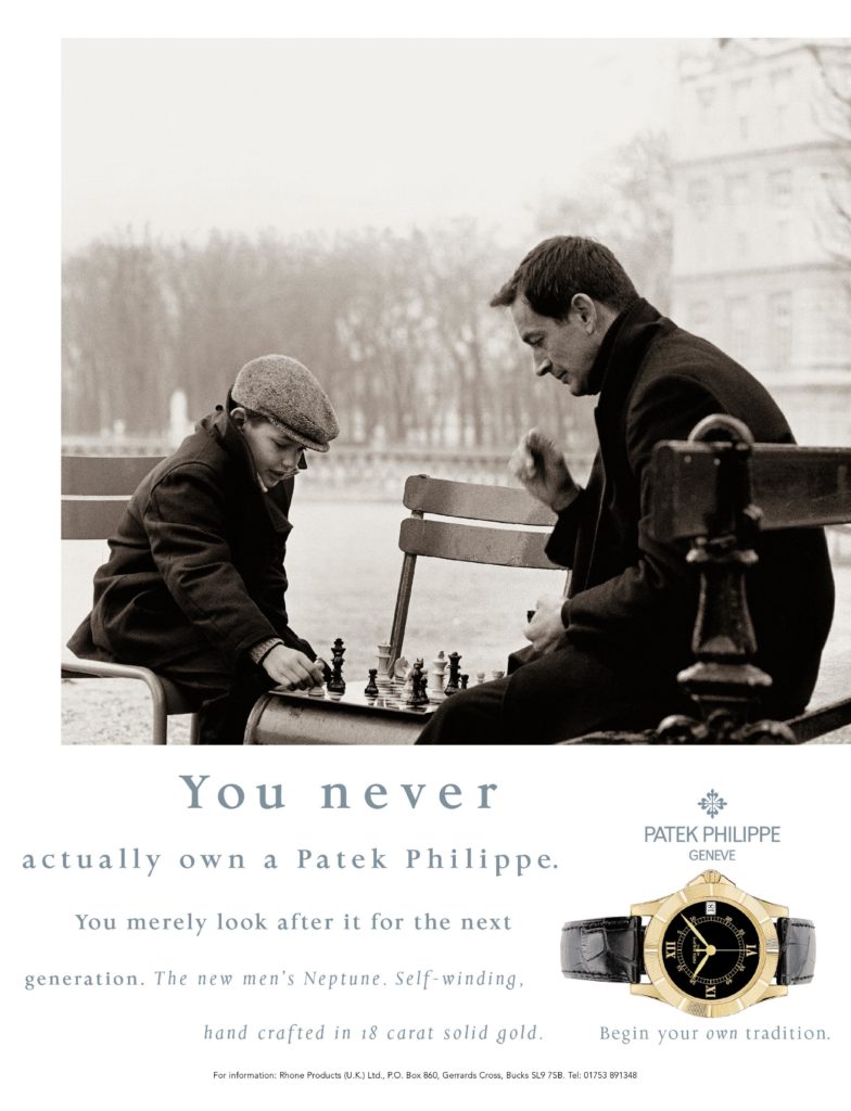 Patek Philippe's Generations Ad. Photo: Peter-Lindbergh