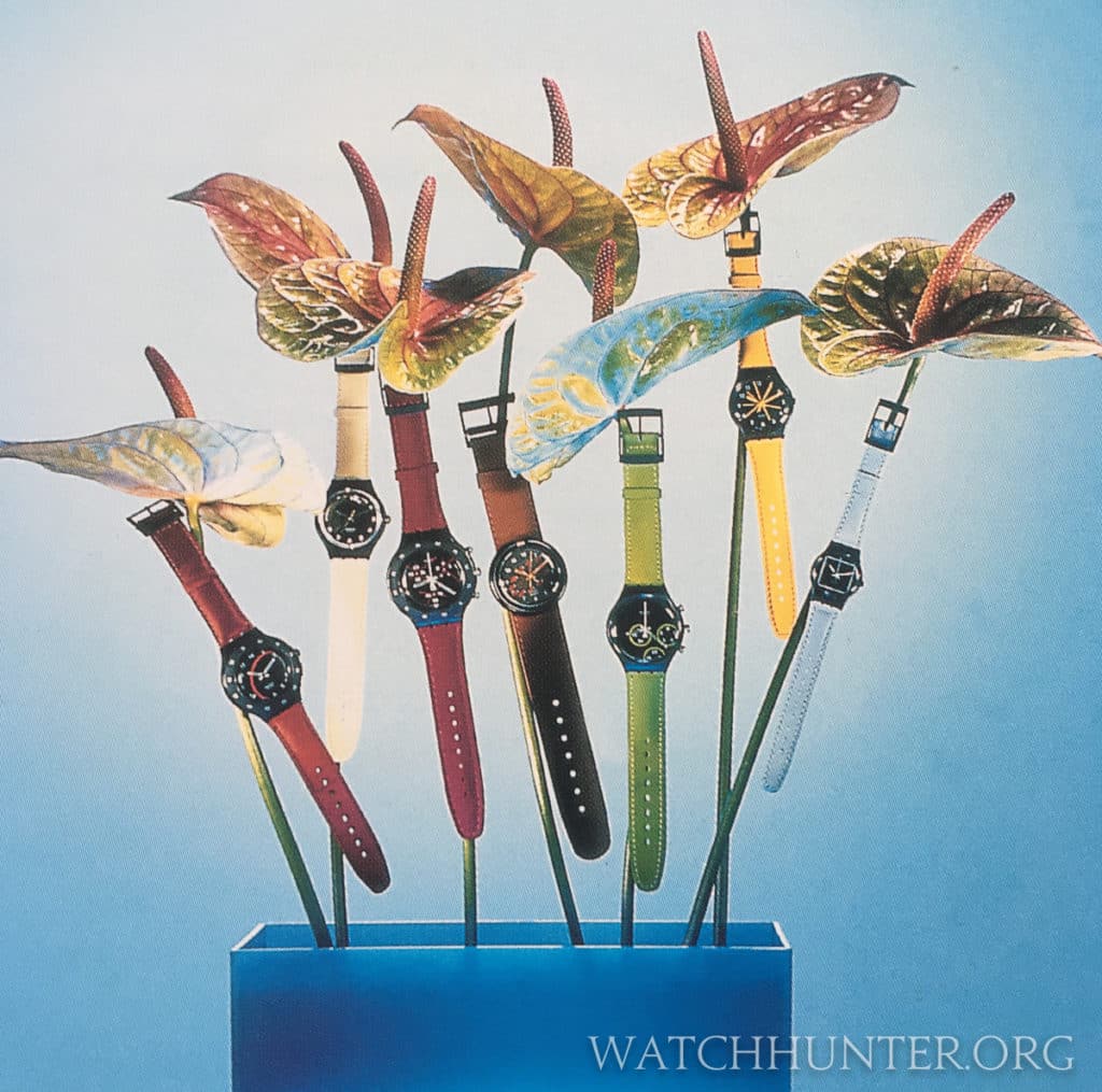 A fresh bouquet of Swatch Watches from the 1990s