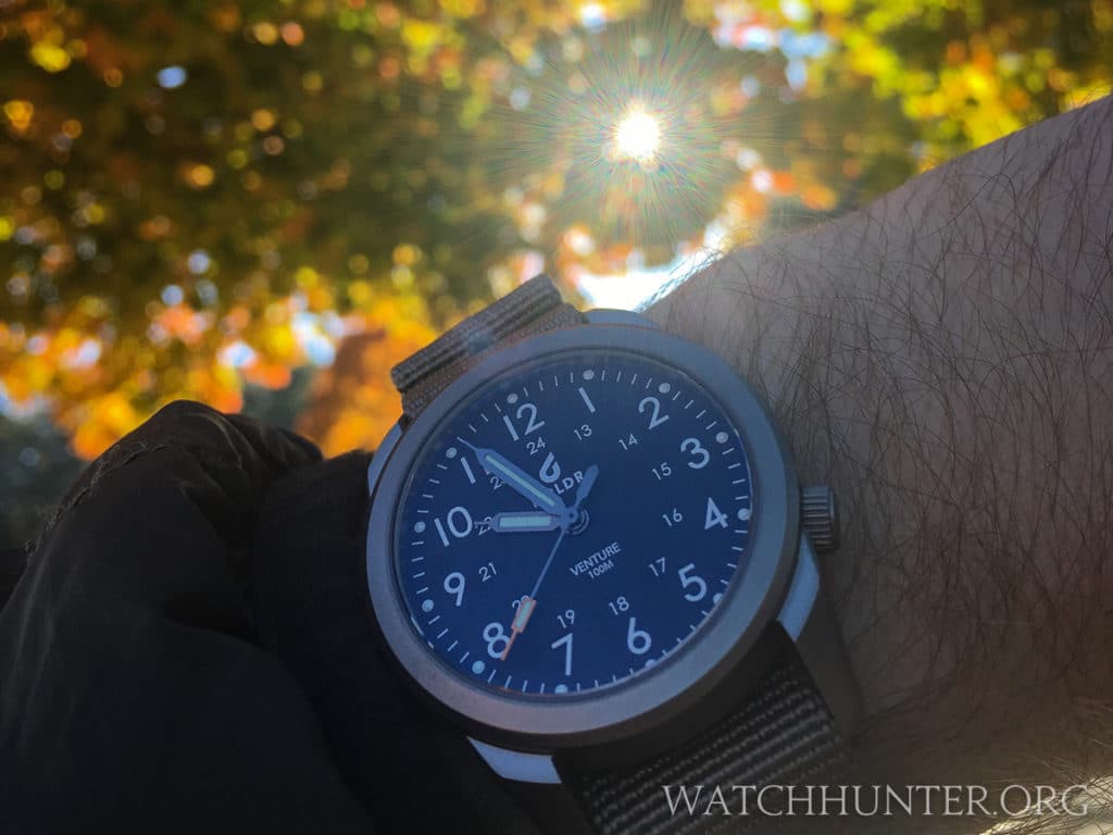 BOLDR Venture is a lightweight, military-style titanium quartz watch