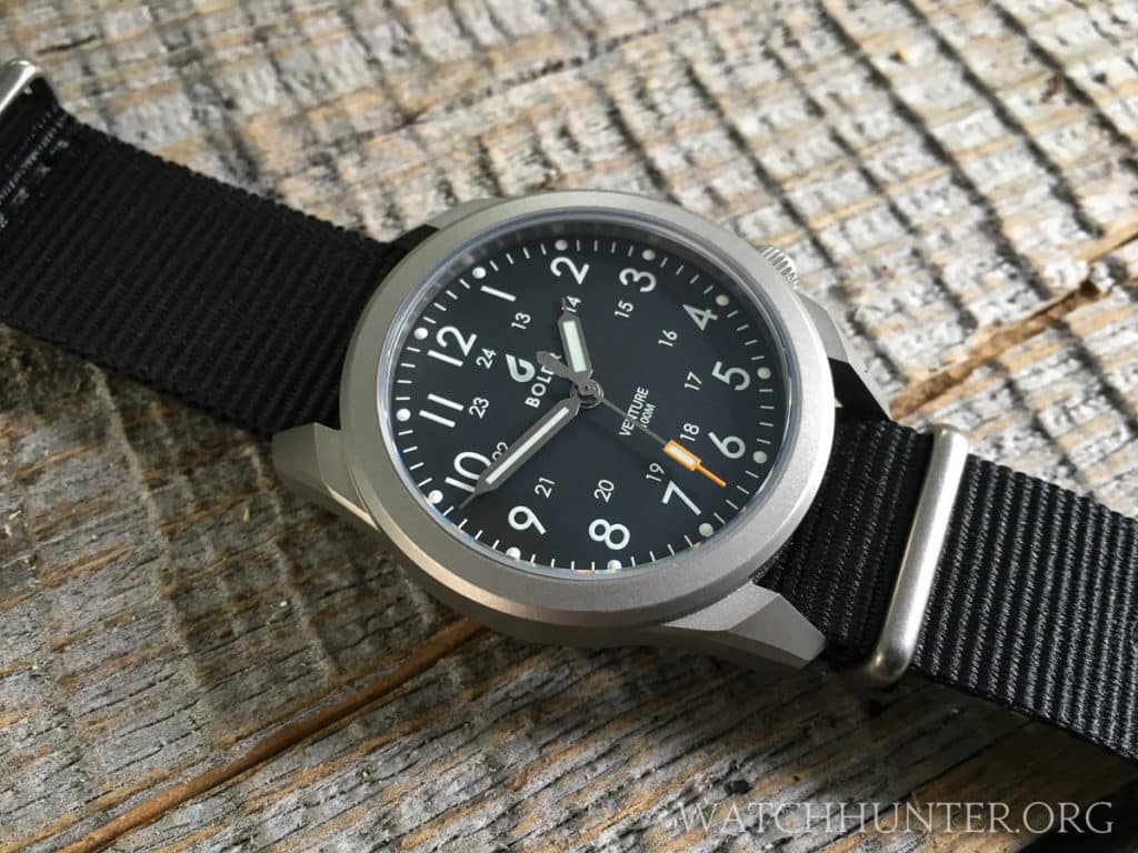 BOLDR Venture on the original NATO-style strap