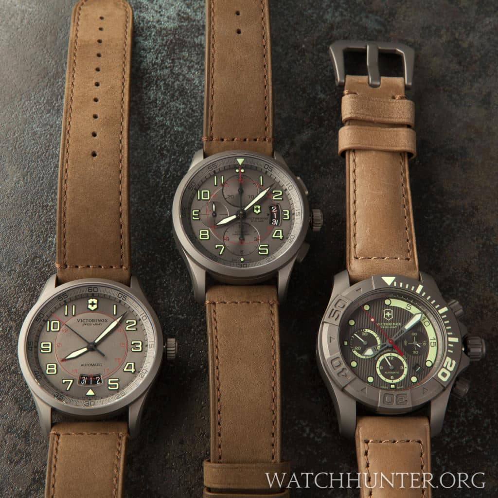 These watches have a similar design language and seem visually related when grouped together.