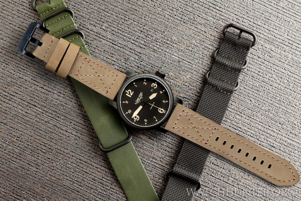 Custom combo of Lum-Tec Brunswick Brown leather strap 22/20 with 20mm PVD buckle
