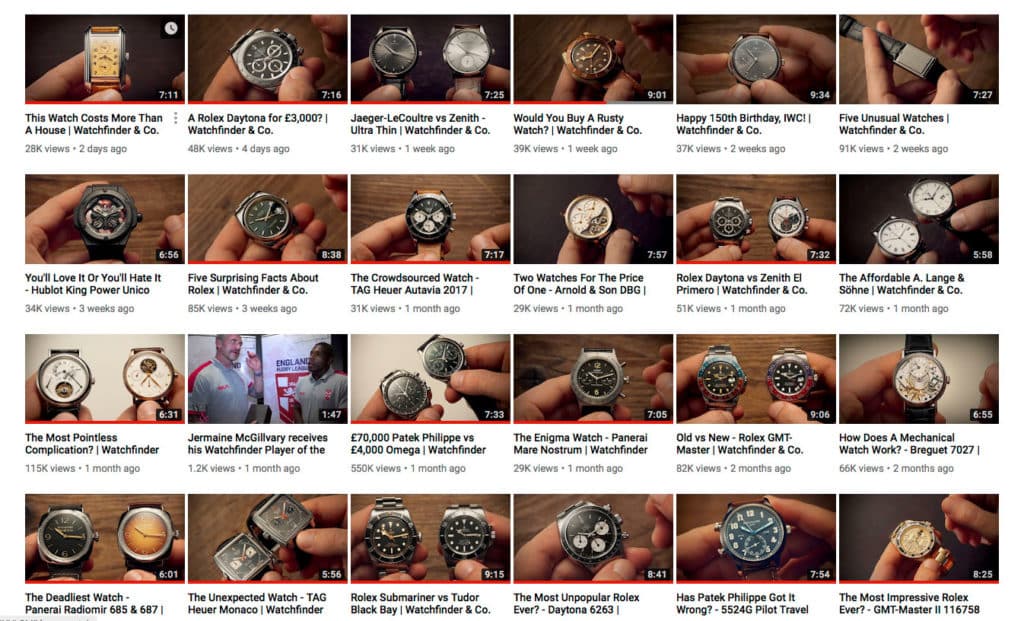 Watchfinder & Co. YouTube videos