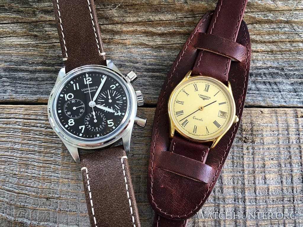 New versus old Longines watch