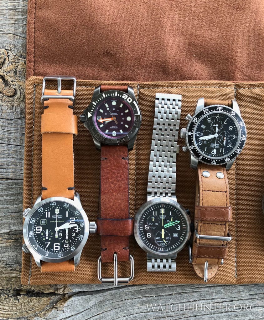 You can double stuff the pockets if you take care to pair the watches