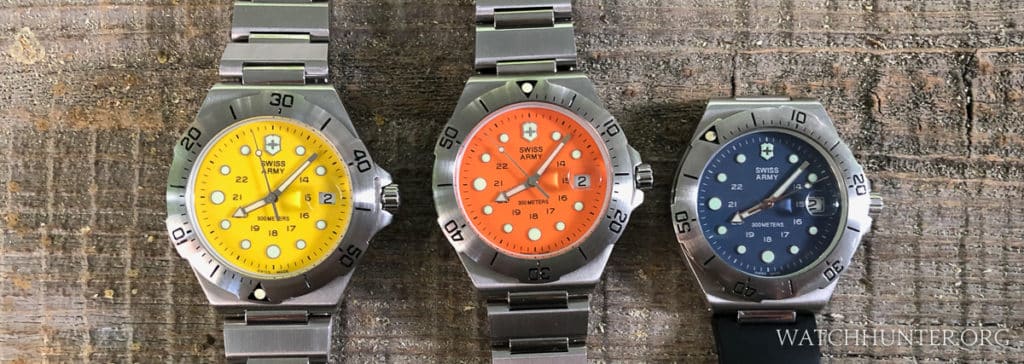The brighter colors of the Swiss Army Dive Master 300