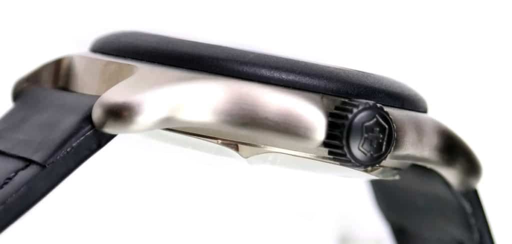 A brushed titanium case with an organic shape. Photo: watch-deals.com