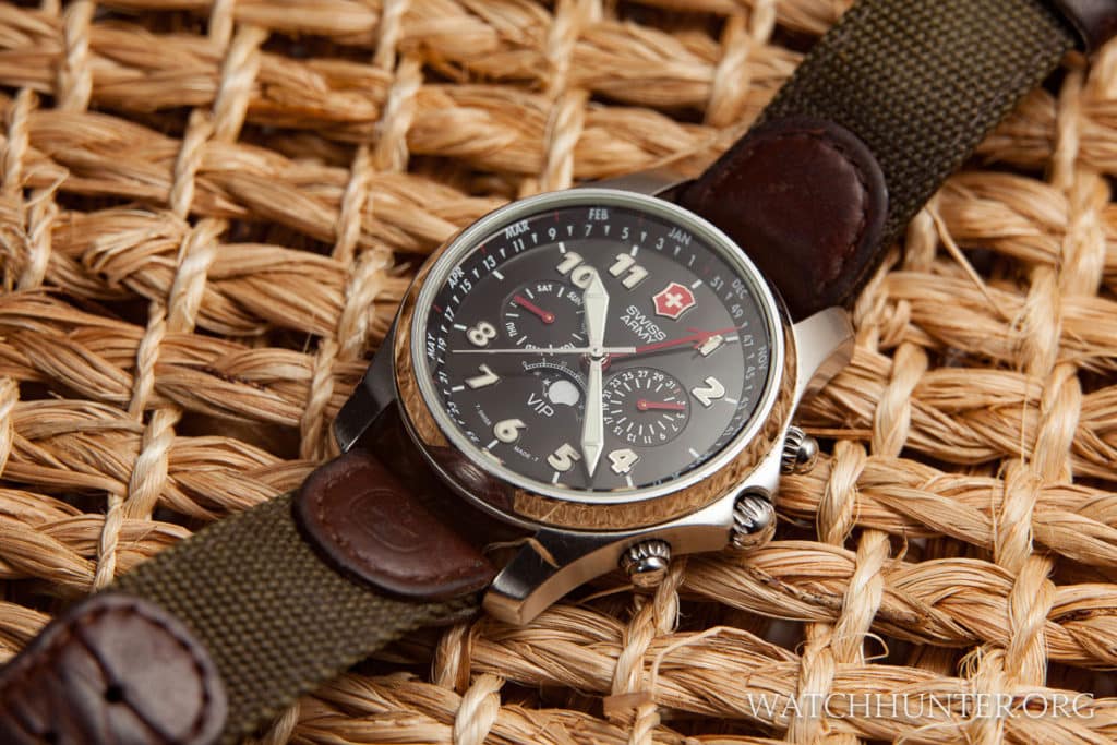 The Odyssey VIP on a vintage Swiss Army strap