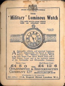 Early Advertisement for Wristwatches. Photo: Wikipedia