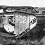 A British Mark V tank