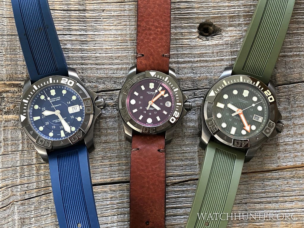 Three flavors of Dive Master 500: mechanical, midsize and full-size