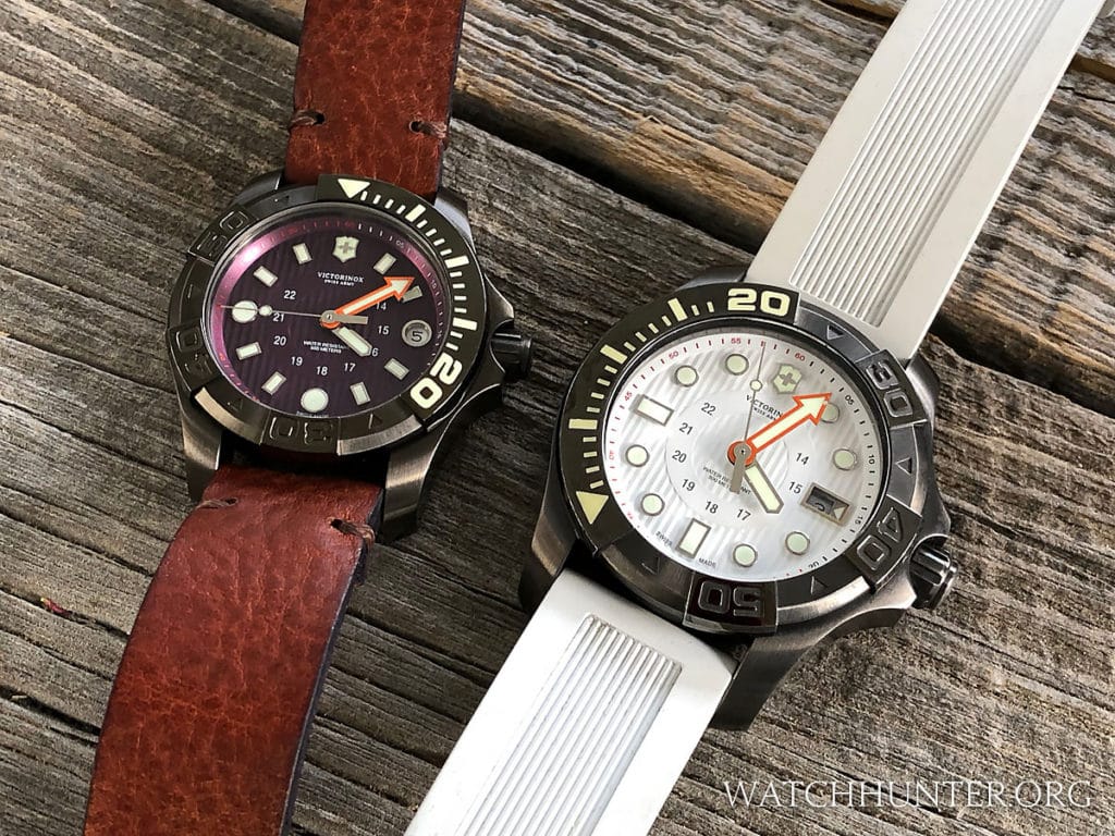 Comparing the standard and mid-size cases of the Dive Master 500 series