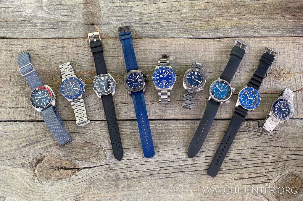 My pile of blue watches