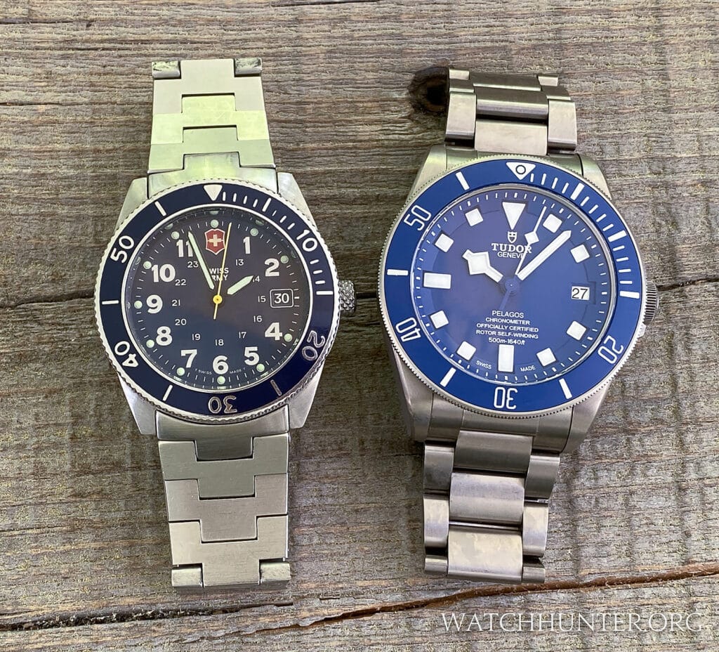 Victorinox Swiss Army Lancer 100 vs. Tudor Pelagos