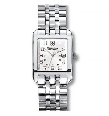 Victorinox Swiss Army – 24020 – Alliance Rectangle, Silver Dial, Bracelet