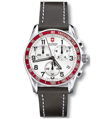 Victorinox Swiss Army – 241125 – Chrono Classic, White Dial, Red Bezel