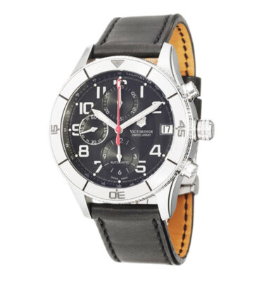 Victorinox Swiss Army – 241193 – Ambassador, Clous de Paris Chronograph, Black Dial