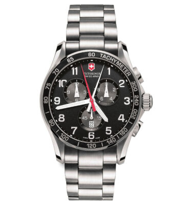 Victorinox Swiss Army – 241199 – Chrono Classic XLS 60/60 Chrono, Black Dial, Bracelet
