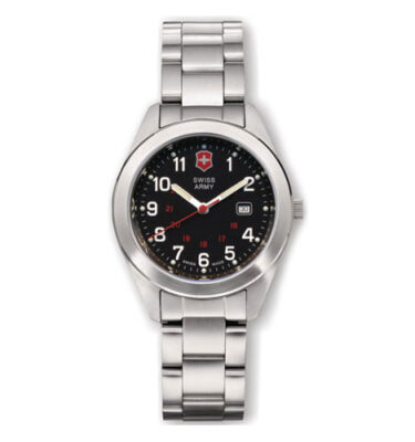 Victorinox Swiss Army – 241254 – Garrison, Mid-Size, Black Dial, Bracelet