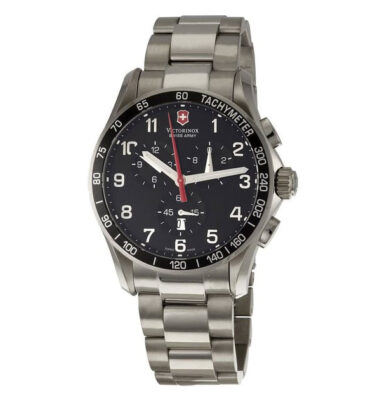 Victorinox Swiss Army – 241261 – Chrono Classic XLS Titanium, Black Dial, Bracelet