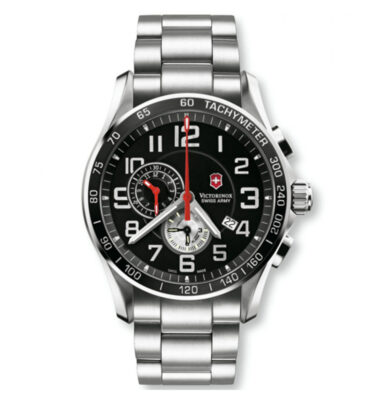 Victorinox Swiss Army – 241280 – Chrono Classic XLS Alarm, Black Dial, Bracelet