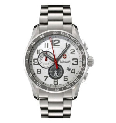 Victorinox Swiss Army – 241282 – Chrono Classic XLS Alarm, White Dial, Bracelet