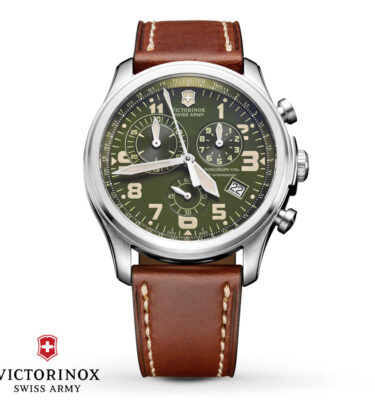 Victorinox Swiss Army – 241287 – Infantry Vintage Quartz Chrono Telemeter, Green Dial
