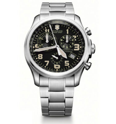 Victorinox Swiss Army – 241313 – Infantry Vintage Chrono, Black Dial, Bracelet